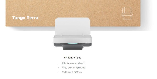 최초의 플라스틱 제로 프린트로 HP 탱고 테라 프린트는 순 탄소중립 인증을 받았다/HP