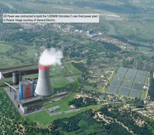 폴란드의 오스트로테카 C 발전소 조감도. 이 발전소는 건설중인 발전소가 중단된 사례로, 유럽에서 두 번째다./비욘드콜 