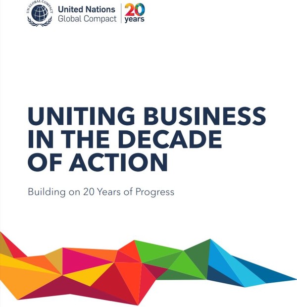 유엔 글로벌 컴팩트(UNGC)는 지난 20년 동안 지속가능성 발전목표(SDGs)를 달성하는 전 세계 기업들의 성과를 제시한 보고서를 발표했다/UNGC