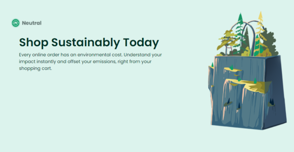 토론토 대학생 그룹이 해커톤을 통해 개발한 브라우저 확장 프로그램인 뉴트럴은 아마존에서 판매하는 상품의 탄소발자국 정보를 쉽게 제시해주고 있다. / 뉴트럴