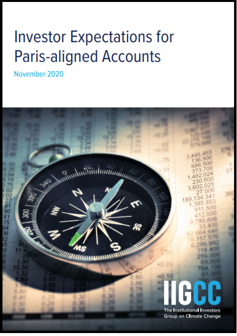 9조달러 이상의 자산을 운용하는 투자자그룹 IIGCC가 36곳의 기업에게 보낸 보고서 서한/IIGCC