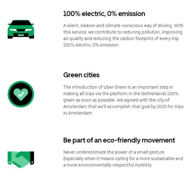 우버 그린 요금제 서비스에 대한 설명/우버