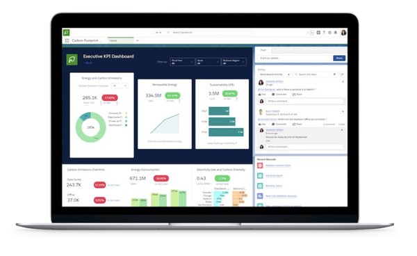 나무복구 및 복원을 기록하는 세일즈포스의 지속가능성 클라우드 서비스/세일즈포스