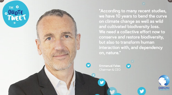 다농 CEO 에마뉘엘 파베르의 트위터에 올라온 자신의 인사말./트위터