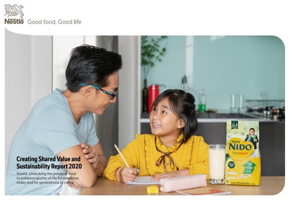 네슬레가 2020년 공유 가치 창출(CSV)과 지속가능성 보고서를 발표했다/네슬레