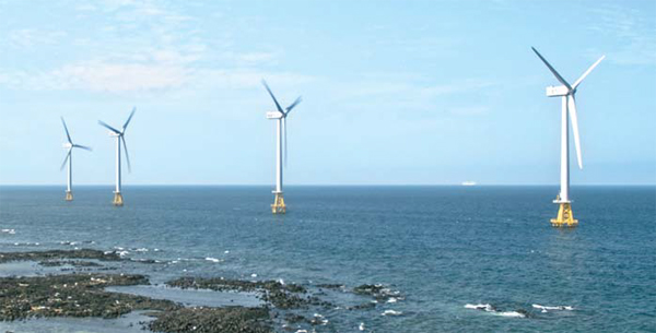 제주도에 한국남동발전이 국내 최초로 설치한 해상풍력단지인 '탐라해상풍력발전단지'.사진출처=한국남동발전