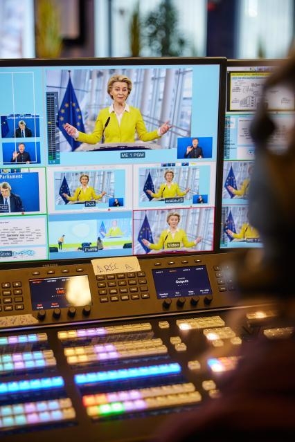 세계기후정상회담에서 발표하고 있는 우르줄라 폰데어라이엔 EU 집행위원장/ EC-Audiovisual Service 