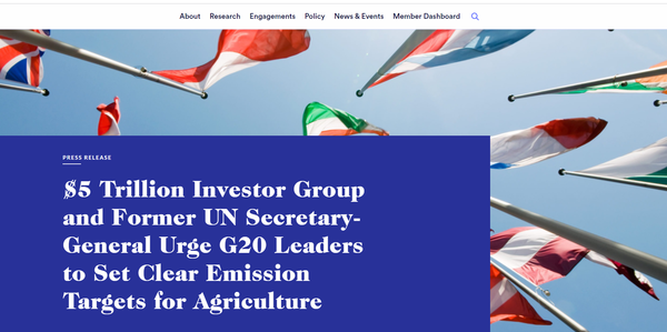 FAIRR 이니셔티브가 발표한 성명 보도자료/FAIRR 