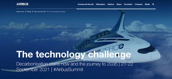 에어버스는 2035년까지 수소 여객기를 운행할 수 있다고 밝히면서, 이를 위해 주 정부의 지원이 필요하다고 주장했다고 26일(현지시각) FT가 밝혔다./에어버스 홈페이지