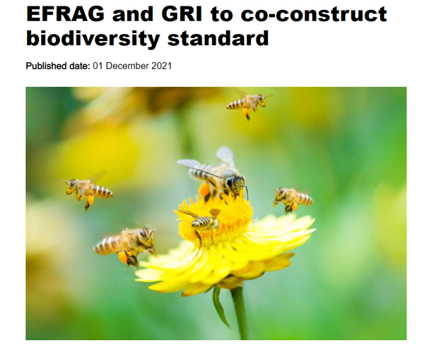 생물다양성 표준을 공동 구축하기 위해 GRI와 EU재무보고자문그룹(이하 EFRAG)이 힘을 뭉치기로 했다고 1일(현지시각) 밝혔다. /GRI  홈페이지
