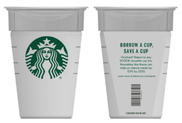 스타벅스의 재사용가능 컵은 뜨거운 음료와 차가운 음료를 모두 담을 수 있다. 크기는 기존의 컵과 같이 톨(Tall), 그란데(Grande), 벤티(Venti)가 모두 제공된다. /스타벅스