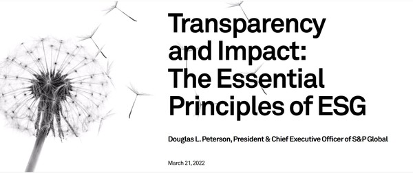 S&P 글로벌 CEO 더그 피터슨이 서한을 공개했다. / S&P 글로벌