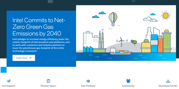 반도체 대기업 인텔이 기후관련 행동에 적극 나서고 있다/홈페이지