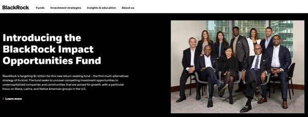 블랙록은 세계 최대 자산운용사로 기후변화에 대한 대응을 리드하고 있다/홈페이지