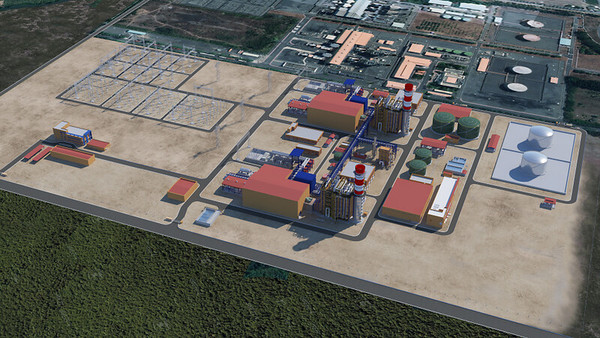베트남 년짝 3,4호기 복합화력발전소 조감도. 호찌민에서 동남쪽으로 23㎞ 떨어진 엉 깨오(Ong Keo) 산업단지에 1600㎿(메가와트)급 고효율 가스복합화력발전소를 건설하는 프로젝트다. /삼성물산 
