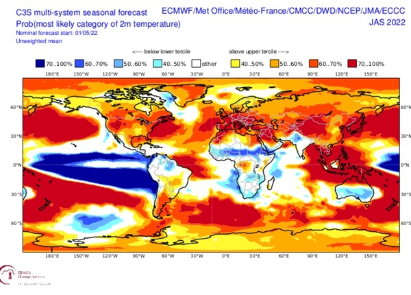 코페르니쿠스가 내놓은 계절 예보의 모습/ 코페르니쿠스 기후 변화 위원회 