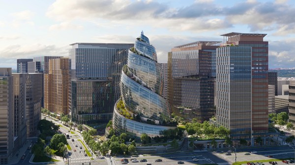 미국 버지니아의 아마존의 두 번째 본사 건물. 아주 친환경적이다/홍페이지