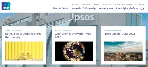 프랑스에 본사를 둔 입소스는 세계 3위의 분석회사로서 90개 시장에 진출하여 직원이 18000명이 넘는다/홈페이지