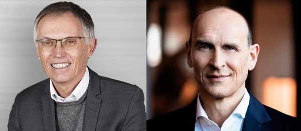 카를루스 타바루스 스텔란티스 사장(왼쪽)과 랄프 브랜드스테터 폭스바겐 사장(오른쪽)/스텔란티스, 폭스바겐