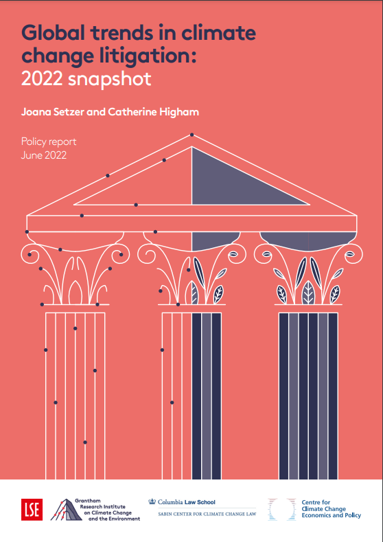 런던정경대(LSE) 그래덤 기후변화·환경연구소의 ‘기후소송 글로벌 트랜드 2022’ 보고서 표지./ LSE