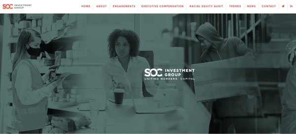 SOC 투자그룹은 기업지배구조와 사회적 책임에 대한 주주결의서를 제출해서 활동한다/홈페이지