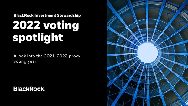 블랙록이 26일(현지시각) 주주제안 투표를 분석한 보고서를 내놓았다. ESG 주주제안에 대한 찬성이 절반으로 줄어든 것으로 나타났다/ 블랙록
