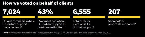 블랙록의 투표는 여러 기업의 이사회 구성에 영향을 미쳤다/ 블랙록