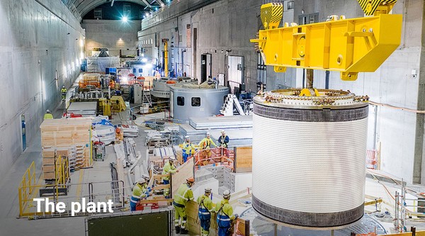 스위스의 낭 드 드랑스 양수발전소의 내부 건설현장 모습/홈페이지