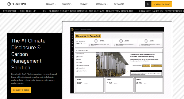 SMBC와 파트너쉽 체결을 통해 CMAP을 제공하는 Persefoni./Persefoni