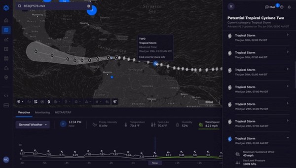 최근 트모로 닷아이오는 열대성 사이클론을 예측하는 프로그램을 내놓았다고 전했다./ 투모로 닷아이오