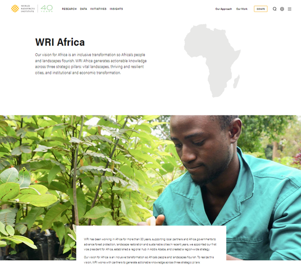 WRI는식품 순환 시스템을 아프리카에 정착하기 위한 노력을 하고 있다. /WRI