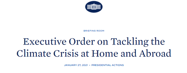 미국 정부의 행정명령과 특허청의 프로그램으로 기후 기술에 대한 특허 출원에 청신호가 켜졌다./ THE WHITE HOUSE