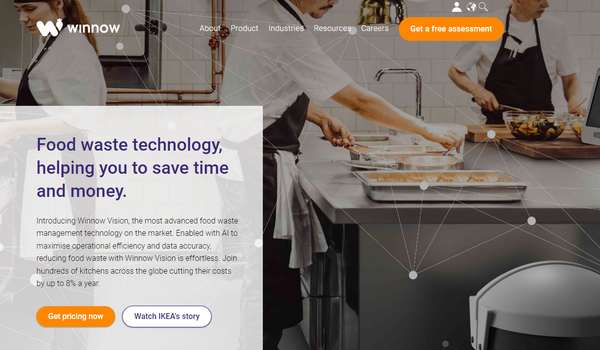 윈나우의 AI 분석 도구인 비전은 전 세계 이케아 매장에 도입돼 음식물 쓰레기 관련 데이터를 제공한다./ Winnow