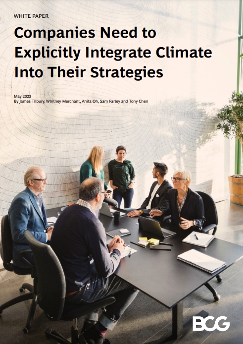 보스턴 컨설팅 그룹이 기후 문제를 기업 전략에 확실히 포함해야 한다는 내용을 담은 보고서를 내놓았다./BCG