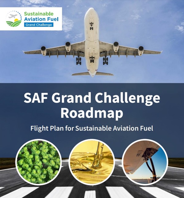 미국 에너지부가 지속가능한 항공연료(SAF)의 생산 및 사용을 늘리기 위한 ‘SAF 그랜드 챌린지 로드맵’을 발표했다./미국 에너지부