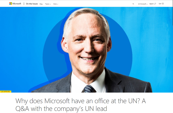 MS는 지난 2020년 UN과 소통하기 위해 뉴욕에 사무실을 마련했다. / MS