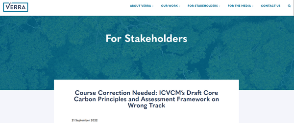 탄소크레딧 인증기관인 베라가 IC-VCM의 계획에 반대 입장을 표명했다./ Verra