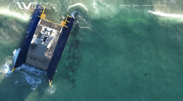 호주의 재생에너지 기업 웨이브 스웰의 홈페이지/ Wave Swell