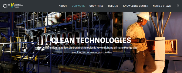 CTF를 설립한 CIF. 신흥국의 신재생에너지 전환을 가속하기 위한 프로젝트를 진행한다. / CIF