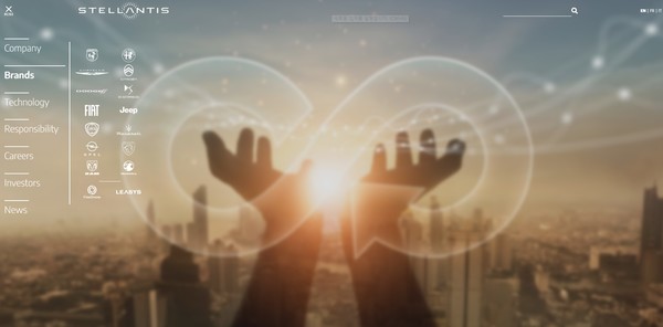자동차 그룹인 스텔란티스의 홈페이지