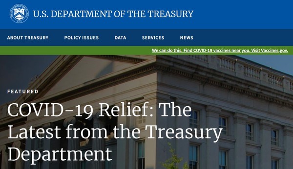 사진은 미국 재무부 홈페이지
