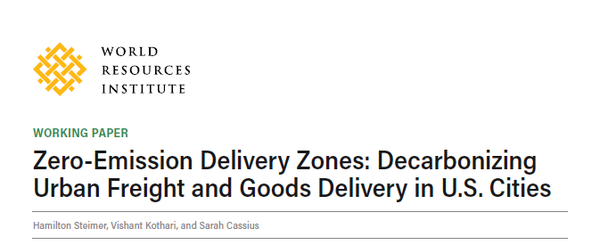 세계자원연구소(WRI)에서 무배출운송구역 정책에 대해 검토한 보고서를 내놨다./World Resources Institute