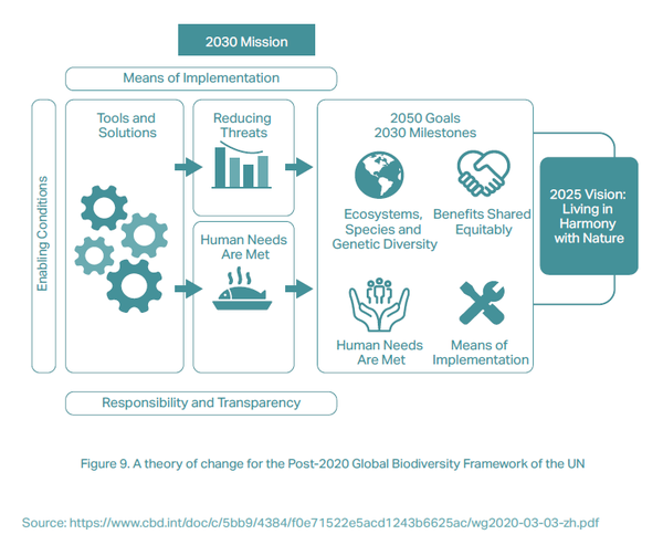 포스트-2020 GBF의 내용. 오는 2025년부터 2050년까지의 행동 목표로 구성된다./ CEEC