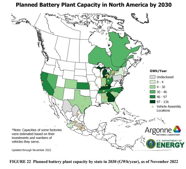 미국 에너지부가 전기 자동차 배터리 제조 능력을 높이기 위해 기가 팩토리를 건설할 계획을 발표했다/ 미국에너지부