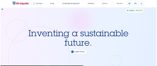 에어 리퀴드의 홈페이지