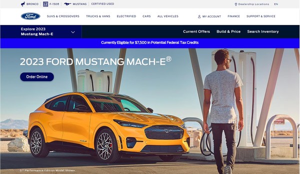 포드가 CATL과 협력해서 생산하는 신형 배터리를 장착한 머스탱 전기차/홈페이지