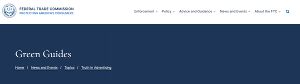 미국 연방거래위원회의 그린 가이드. 1992년 제안돼 수정을 통해 지금까지 활용되고 있다./ FTC