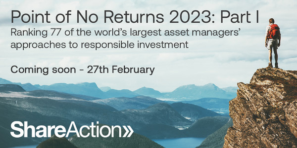 영국의 ESG 행동투자기관 셰어액션(ShareAction)이 글로벌 자산운용사 77곳의 책임 투자 노력을 분석한 보고서를 내놓았다./ 셰어액션