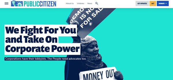 논문의 공동저자인 데이비드 아쿠쉬가 속한 환경 관련 비영리단체인 퍼블릭 시티즌./ Public Citizen