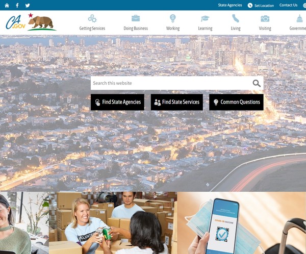 자동차 배기가스에 엄격한 캘리포니아주의 주정부 홈페이지